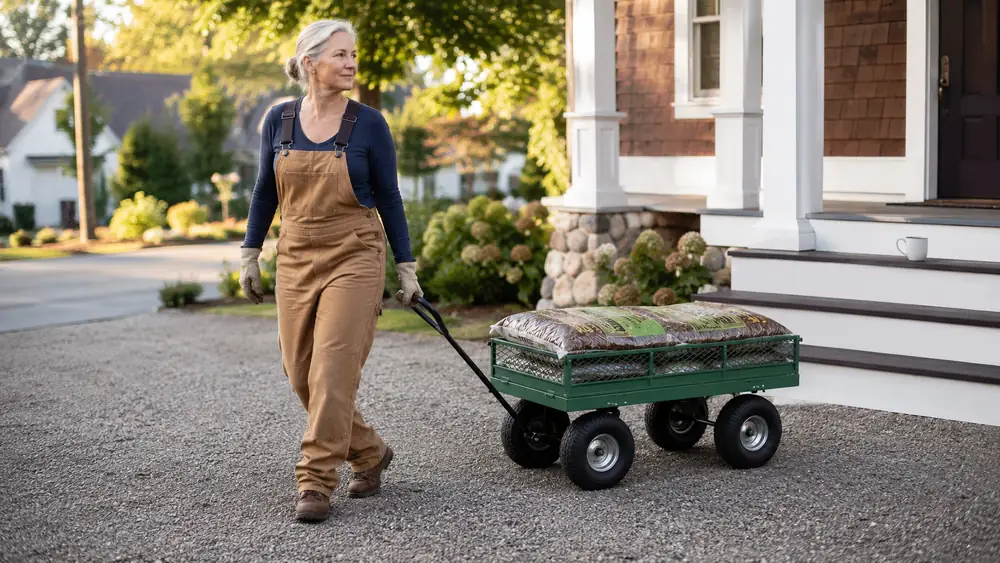 How a Steel Garden Cart Turned Yard Cleanup Into a 20-Minute Job